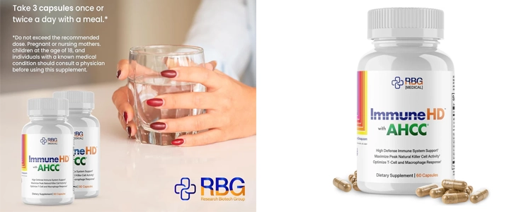 قرص تقویت سیستم ایمنی بدنAHCC Immune HD برند RBG