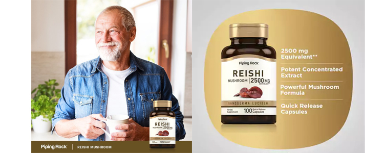 مکمل قارچ Reishi از برند Piping Rock