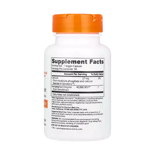 قرص Serrapeptase از برند Doctor's Best