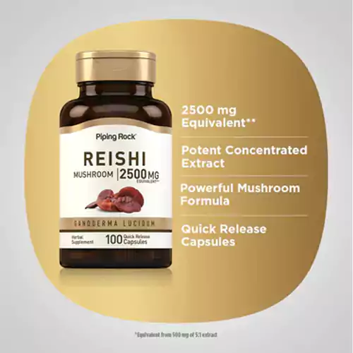 مکمل قارچ Reishi از برند Piping Rock