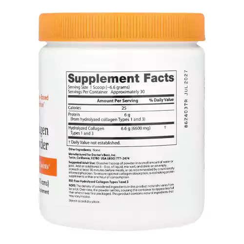 قیمت کلاژن پیور دکتر بست Doctor's Best Pure Collagen Types 1 & 3