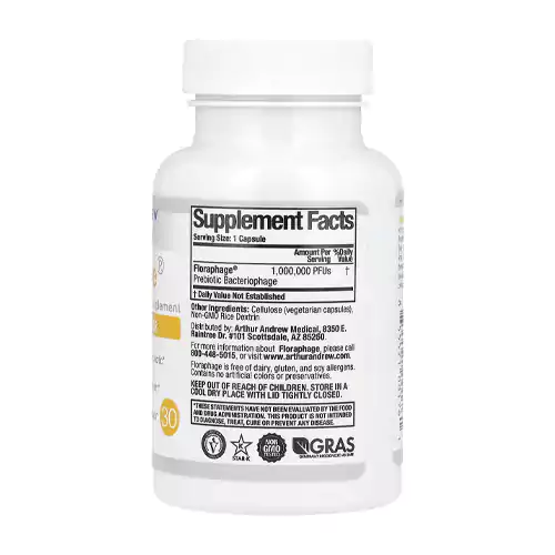 مکمل Floraphage, Probiotic Multiplier, 1,000,000 PFUs