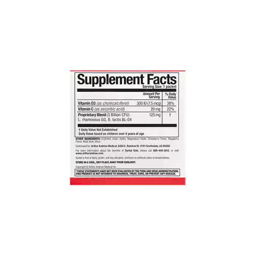 مکمل Syntol Kids, Kids Daily Probiotic, Natural Berry, 3 Billion, 30 Single Serve Packets - پروبیوتیک روزانه کودکان