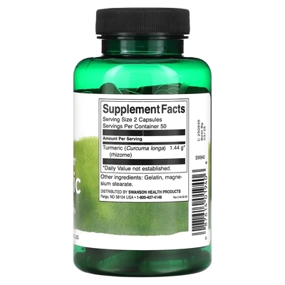 قرص زردچوبه سوآنسان  Swanson, Full Spectrum Turmeric