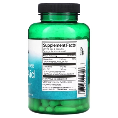 مکمل سوانسون، کمک خواب بدون ملاتونین، فرمول ۳ در ۱ Melatonin-Free Sleep Aid, 3-In-1 Formula