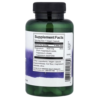 مکمل کمپلکس تریپل منیزیم Triple Magnesium Complex از برند Swanson