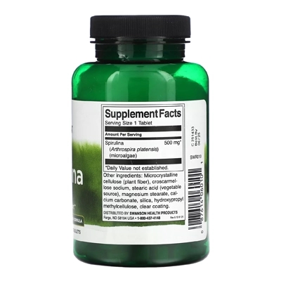 مکمل اسپیرولینا، 500 میلی‌گرم، 180 قرص Spirulina