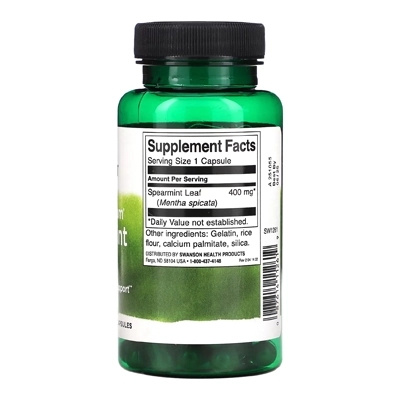 کپسول برگ نعناع فلفلی Full Spectrum Spearmint Leaf از برند Swanson