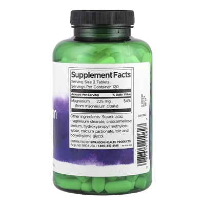 مکمل سیترات منیزیم Magnesium Citrate از برند Swanson