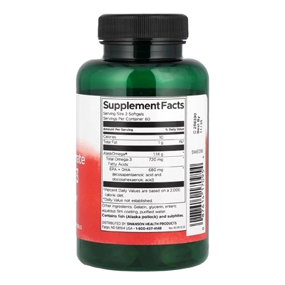 مکمل Omega-3, High Concentrate از برند Swanson