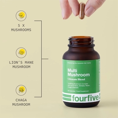 مکمل چهارگانه قارچ Multi Mushroom Supplement از برند fourfive