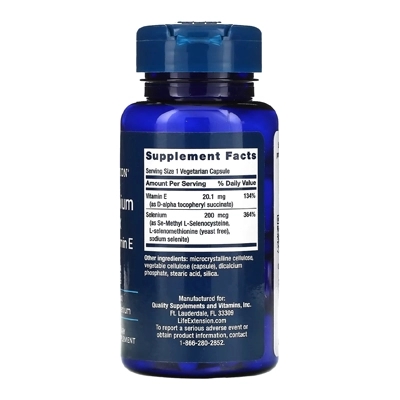 مکمل Super Selenium Complex Vitamin E از برند Life Extension