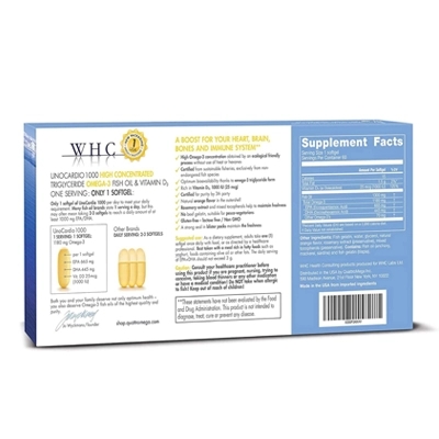 مکمل روغن ماهی WHC UnoCardio 1000 از برند WHC
