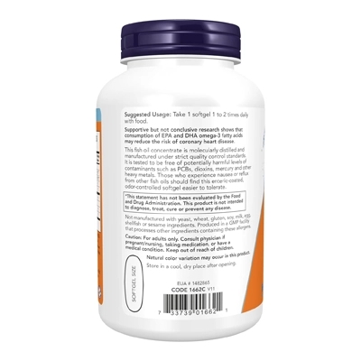 قرص روغن ماهی امگا3 ناو فودز NOW Foods Ultra Omega 3 Fish Oil