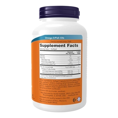 قرص روغن ماهی امگا3 ناو فودز NOW Foods Ultra Omega 3 Fish Oil