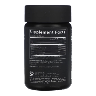 قرص ماهی امگا3 اسپورت ریسرچ Omega-3 Fish Oil Sports Research