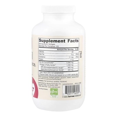 قرص روغن ماهی ای پی آ بالا جرو فورمیولز Fish Oil EPA-DHA Balance Jarrow Formulas