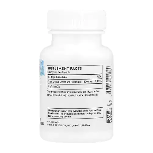 قرص کرومیوم پیکولینات تورن Thorne Chromium Picolinate