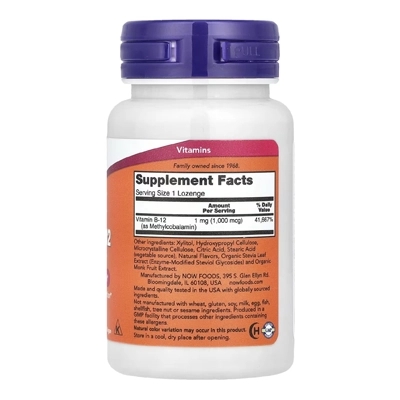 مکمل متیل ب 12 ناو فودز Methyl B-12 NOW Foods