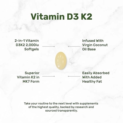 قرص ویتامین d3 و k2 دیل ساپلمنت DEAL SUPPLEMENT Sunshine Vitamin D