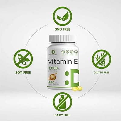 قرص ویتامین E دیل ساپلِمنت DEAL SUPPLEMENT DEAL SUPPLEMENT Vitamin E Supplements حاوی منبع غنی ویتامین E