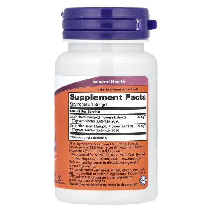 مکمل Lutein Zeaxanthin از برند Now Foods