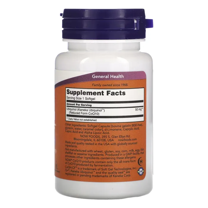 مکمل Ubiquinol CoQH-CF از برند Now Foods