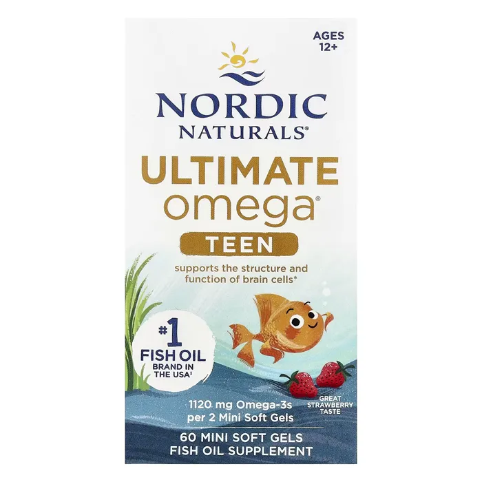 قرص امگا 3 برای نوجوانان نردیک نچرالز Teen, Ultimate Omega Fish Oil Nordic Naturals