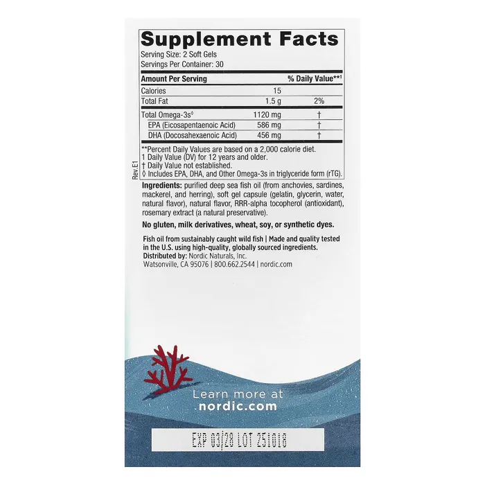 قرص امگا 3 برای نوجوانان نردیک نچرالز Teen, Ultimate Omega Fish Oil Nordic Naturals