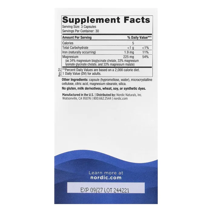منیزیم کمپلکس نردیک نچرالز Magnesium Complex Nordic Naturals
