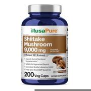 کپسول شیتاکه Shiitake Mushroom ماشروم 9000 میلی گرم 200 عددی برند NusaPure