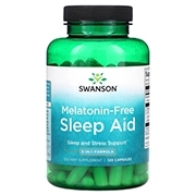 مکمل سوانسون، کمک خواب بدون ملاتونین، فرمول ۳ در ۱ Melatonin-Free Sleep Aid, 3-In-1 Formula