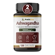 مکمل آشواگاندا Organic Ashwagandha از برند PRATIC LINE