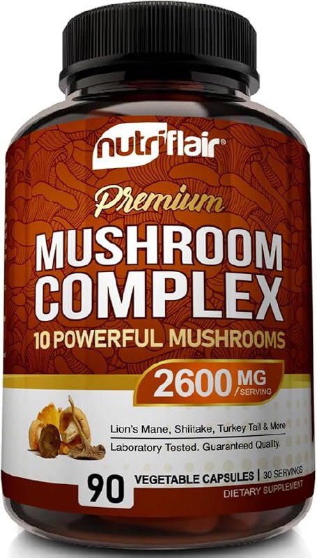 مکمل قارچ Nutrivein - 2600 میلی گرم - 90 کپسول