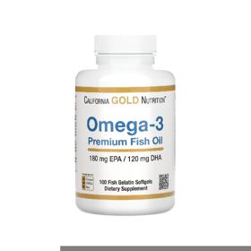 روغن ماهی ممتاز امگا 3، 100 کپسول ژلاتین نرم ماهی Omega-3 Premium Fish Oil, 100 Fish Gelatin Softgels