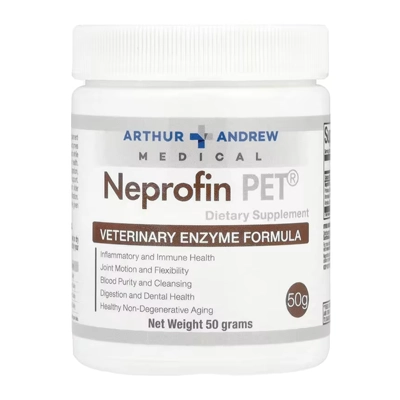 مکمل Neprofin Pet®, Veterinary Enzyme Formula, 50 g - تقویت سیستم ایمنی حیوانات خانگی