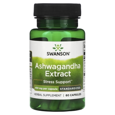 مکمل عصاره آشواغندا استاندارد شده سوآنسان Swanson, Ashwagandha Extract