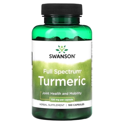 قرص زردچوبه سوآنسان  Swanson, Full Spectrum Turmeric