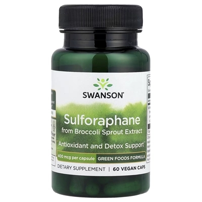 مکمل سوپر فود سولفورافان از عصاره جوانه کلم بروکلی Swanson, Sulforaphane from Broccoli Sprout Extract