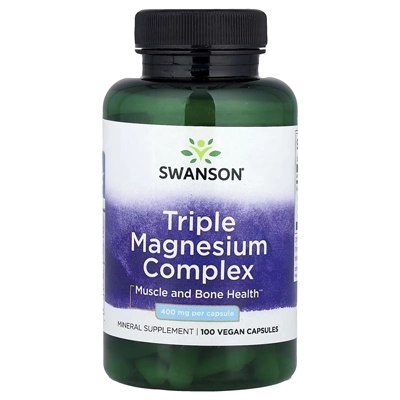 مکمل کمپلکس تریپل منیزیم Triple Magnesium Complex از برند Swanson