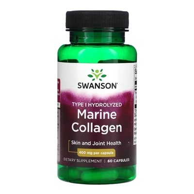 مکمل کلاژن دریایی Marine Collagen (400 میلی‌گرم)، 60 عددی برند سوآنسان (Swanson)