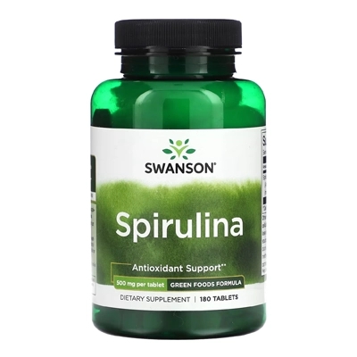 مکمل اسپیرولینا، 500 میلی‌گرم، 180 قرص Spirulina