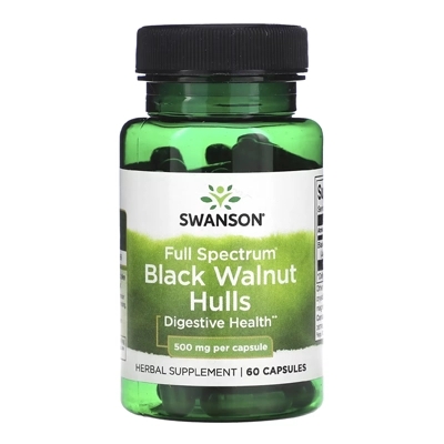 کپسول پوست گردو سیاه Full Spectrum Black Walnut Hulls از برند Swanson