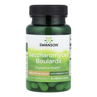 مکمل Saccharomyces Boulardii with Prebiotic MOS از برند Swanson