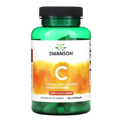 مکمل Vitamin C With Rose Hips از برند Swanson