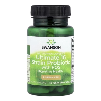 مکمل Dr. Stephen Langer's Ultimate 16 Strain Probiotic with FOS از برند Swanson