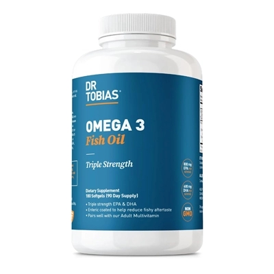 مکمل روغن ماهی Dr. Tobias Omega 3 Triple Strength از برند Dr. Tobias