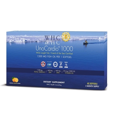 مکمل روغن ماهی WHC UnoCardio 1000 از برند WHC