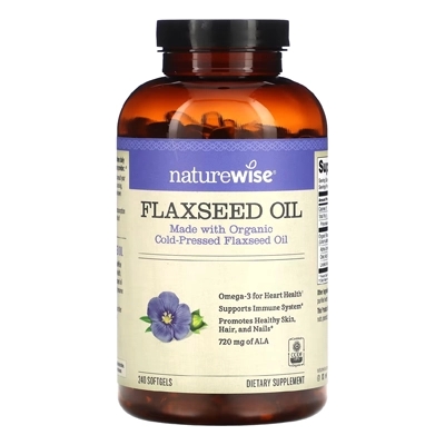 قرص روغن بذر کتان ارگانیک (فلکسید اویل) نیچر وایز Organic Flaxseed Oil NatureWise