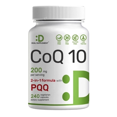 مکمل CoQ10 200mg PQQ 200mcg از برند DEAL SUPPLEMENT